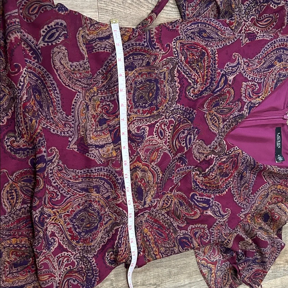 Ralph Lauren Paisley  Dress in Rich Purple - Picture 7 of 9